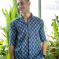 The Indigo Blue White Floral Print Shirt