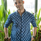 The Indigo Blue White Floral Print Shirt