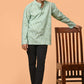 The Ocean Green Geometric-Paisley Print Short Kurta