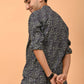 The Purple Color Tribal Print Short Kurta
