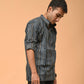 The Blue Emerald Tribal Print Short Kurta