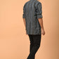 The Blue Emerald Tribal Print Short Kurta
