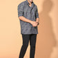 The Purple Color Tribal Geometric Print Shirt