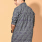 The Purple Color Tribal Geometric Print Shirt
