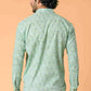 The Ocean Green Shirt With Geometric-Paisley Print
