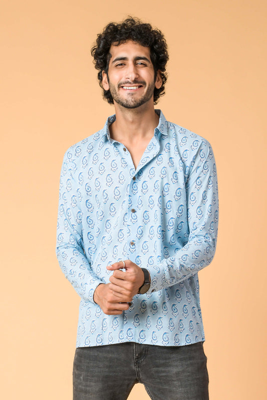 light blue shirt for men
