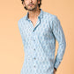 The Light Blue Shirt With Paisley Print