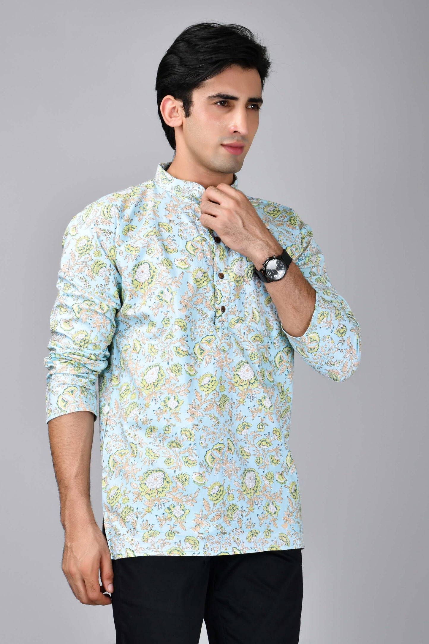 The Jungle Blue Short Kurta