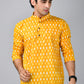 The Yellow Dot Print Short Kurta
