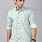 The Jungle Blue Block Printed Shirt